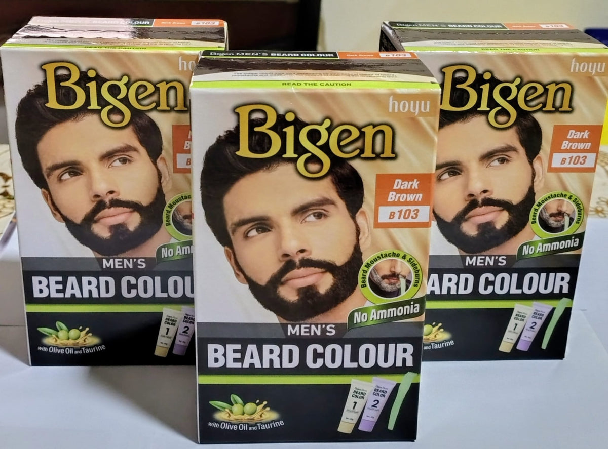 Bigen Men Beard Colour Dark Brown(b103) Pack of 3