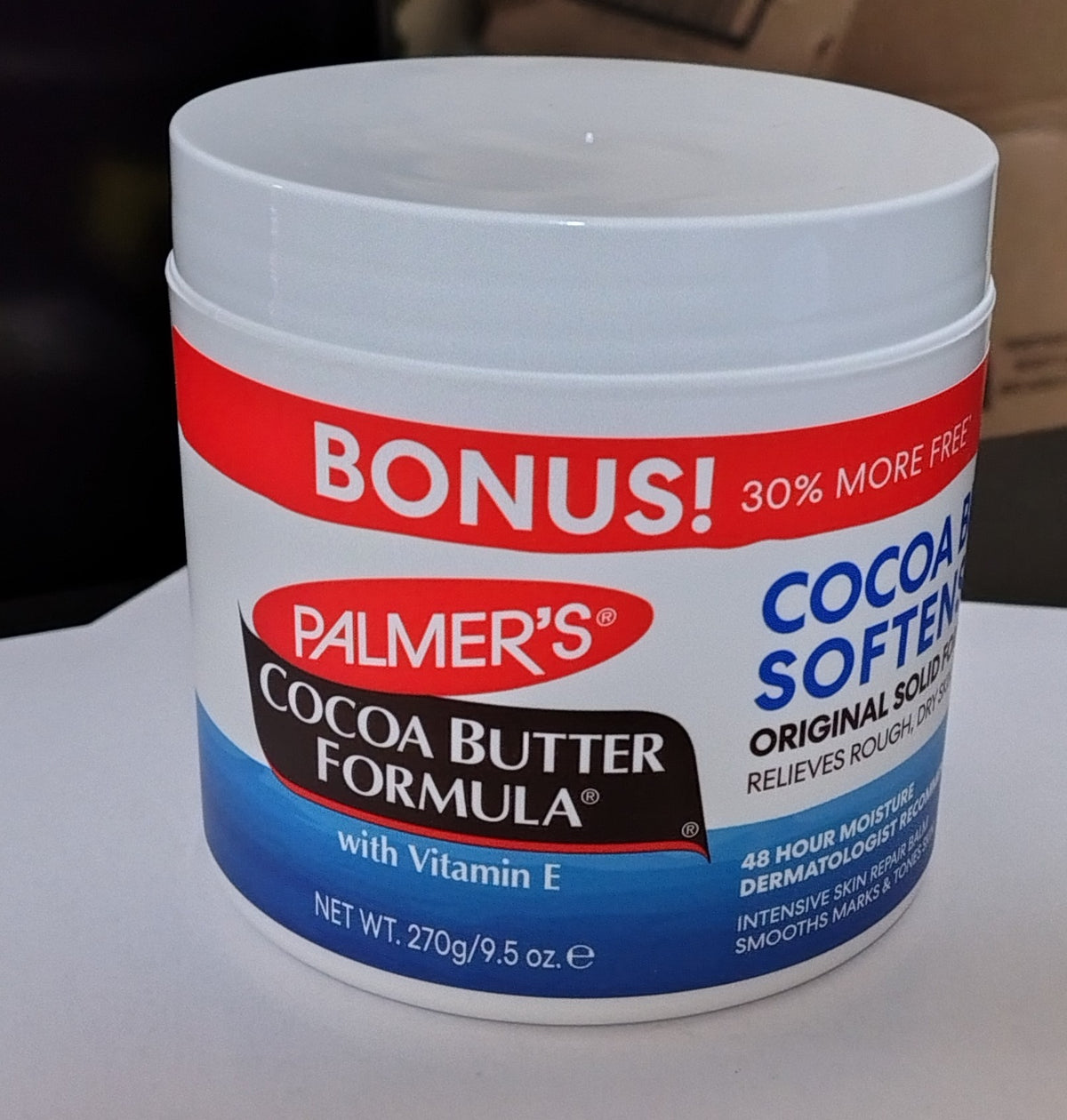 Palmer's Cocoa Butter Formula softens.